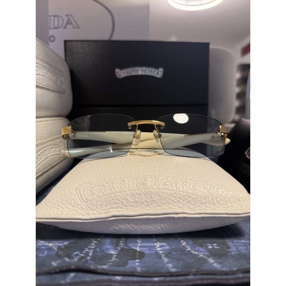 Maybach The Artist III Rimless Glasses Ivory Gold 54-18 Luxury